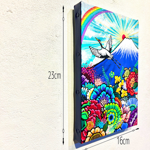 富士山と日の出の絵 額縁付き 手描き絵画 富士山の絵 富士山 Mt 富士山と日の出の絵 額縁付き 手描き絵画 富士山の絵 富士山 Mt