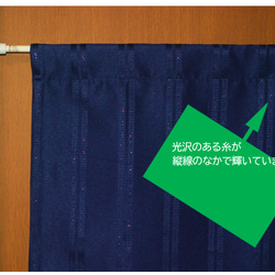 カフェカーテン★ワンコイン★遮光★ハンドメイド★「ダークブルー遮光６８・３１」」 8枚目の画像