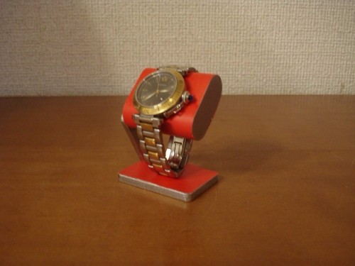 腕時計スタンド　誕生日プレゼントに　ベルト台座接触バージョン　台座上コルク無し　レッド 7,546円