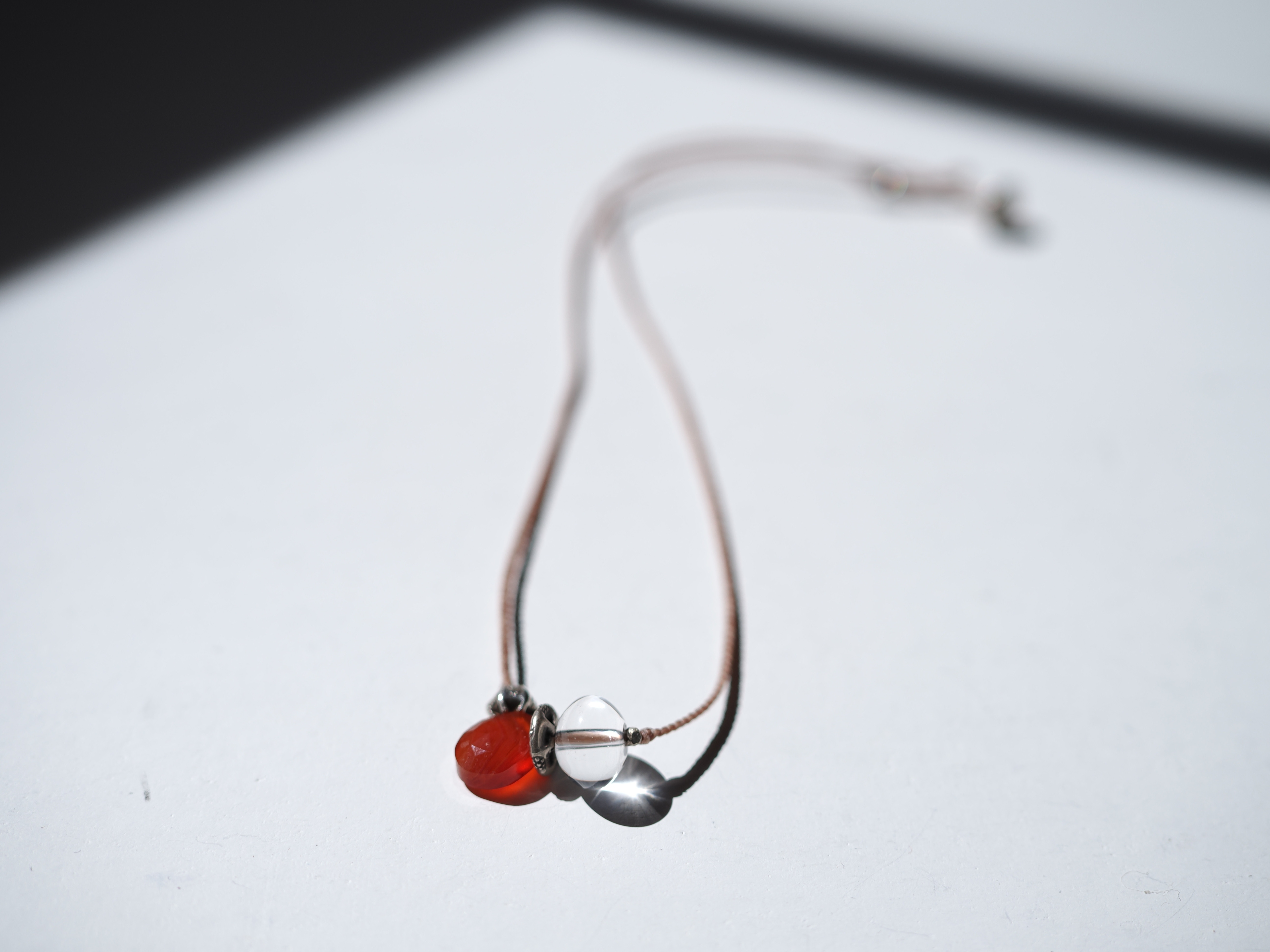 <MTO> -Carnerian・Quartz- code necklace