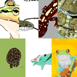 ミニ【4月はじまり】無の爬虫類両生類たちと過ごす一年カレンダー〜2024 13枚目の画像