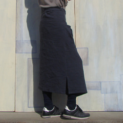 リネン　ラップスカート 3枚目の画像