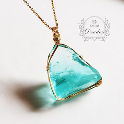 アンダラクリスタル ロビンスエッグブルーのペンダントトップ14kgf