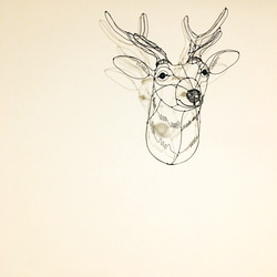 ワイヤーアート　ワイヤークラフト  鹿　シカ 5枚目の画像