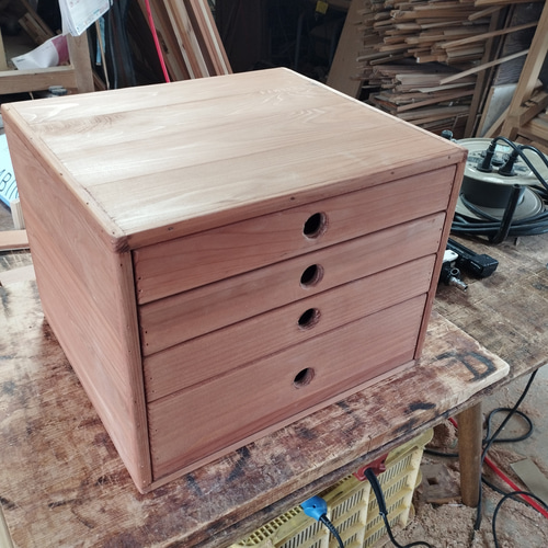 柿渋塗賽銭箱（Sサイズ）