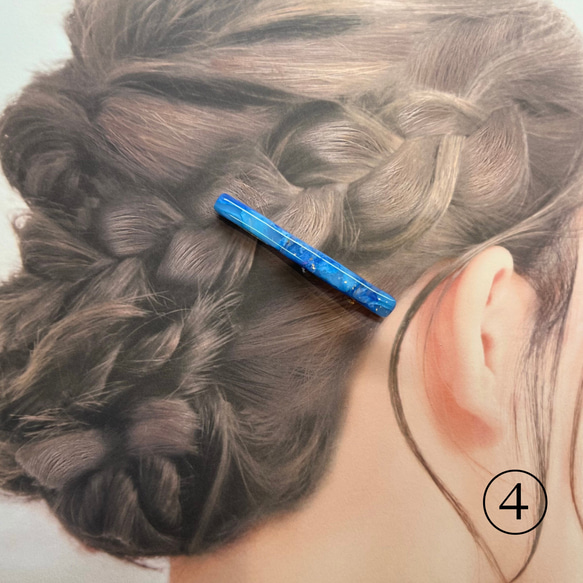 【選べる！ヘアクリップ】　爽やかな空 0.6×6cm 7枚目の画像