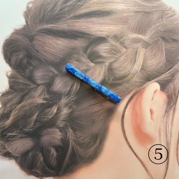 【選べる！ヘアクリップ】　爽やかな空 0.6×6cm 8枚目の画像