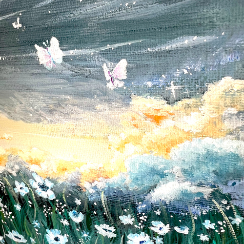 no.03】アクリル画 夜蝶 アート 絵画 風景画 雲 空 月 絵画 あぺ no.03】アクリル画 夜蝶 アート 絵画 風景画 雲 空 月 絵画 あぺ