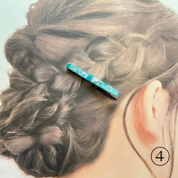 【選べる！ヘアクリップ】　大理石風　 0.6×6cm 8枚目の画像