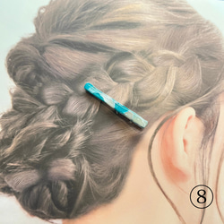 【選べる！ヘアクリップ】　大理石風　 0.6×6cm 12枚目の画像