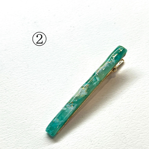 選べる！ヘアクリップ】 翡翠 0.6×6cm ヘアクリップ・バナナクリップ