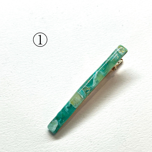 選べる！ヘアクリップ】 翡翠 0.6×6cm ヘアクリップ・バナナクリップ