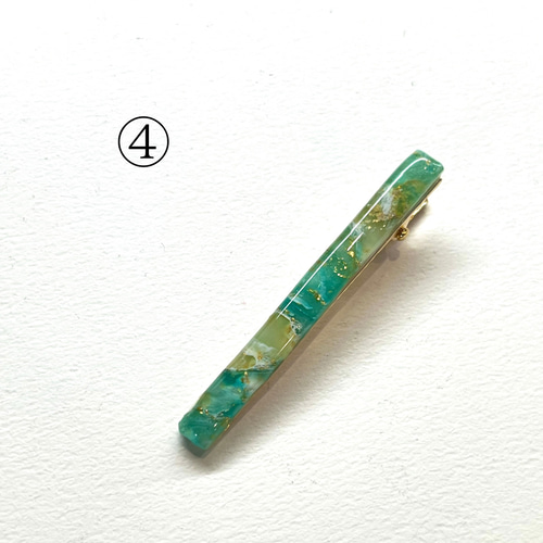 選べる！ヘアクリップ】 翡翠 0.6×6cm ヘアクリップ・バナナクリップ
