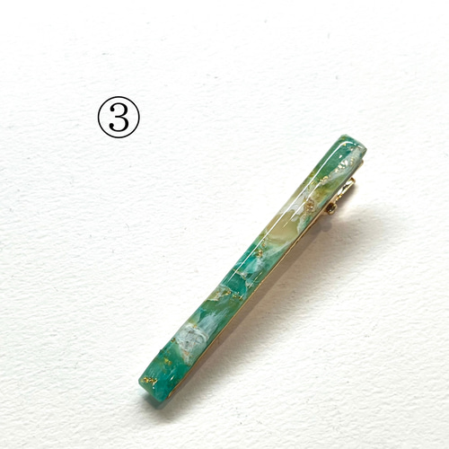 選べる！ヘアクリップ】 翡翠 0.6×6cm ヘアクリップ・バナナクリップ