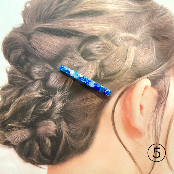 【選べる！ヘアクリップ】　海　 0.6×6cm 8枚目の画像