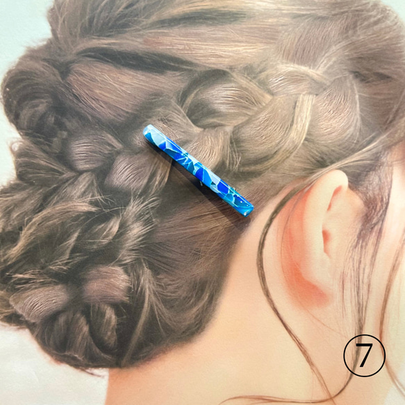 【選べる！ヘアクリップ】　海　 0.6×6cm 10枚目の画像