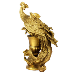 鳳凰 鳥の王　銅製 風水グッズ オブジェ お守り　開業のギフト  祈願縁起物 　飾り物　精工芸 　風水 3枚目の画像