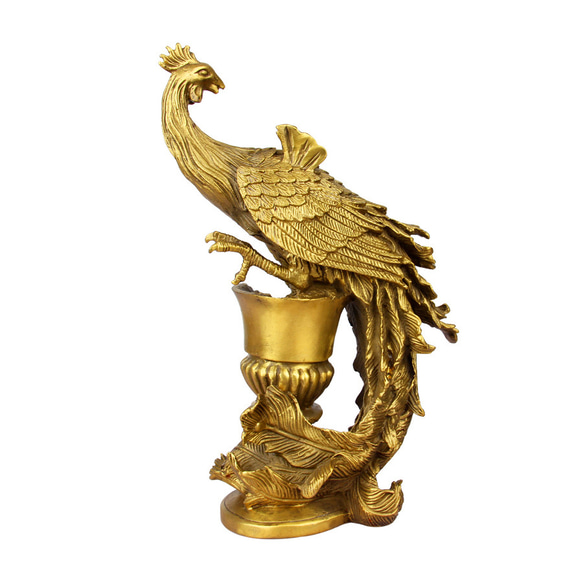 鳳凰 鳥の王　銅製 風水グッズ オブジェ お守り　開業のギフト  祈願縁起物 　飾り物　精工芸 　風水 2枚目の画像