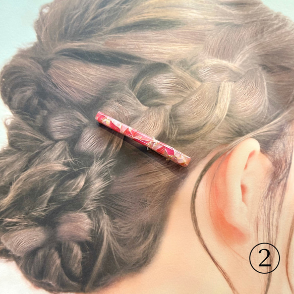 【選べる！ヘアクリップ】　SAKURA 0.6×6cm 5枚目の画像