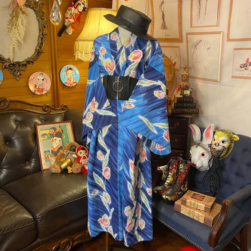 最高品質の 浴衣 ハンドメイド 帯サッシュ ドレス ワンピース リメイク 着物・浴衣