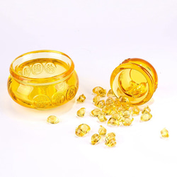 聚寶盆 元寶 黄水晶 シトリン 置物 富と幸運 元宝 風水置物 縁起物 4枚目の画像