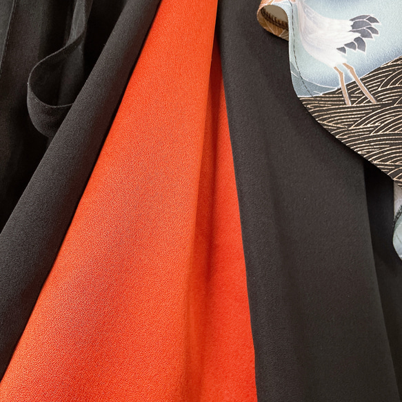 優美な袖感 留袖ワンピース フォーマル 上質 着物リメイク 正絹 演奏会 結婚式 和柄 M～２Ｌ 黒 T6301 3枚目の画像