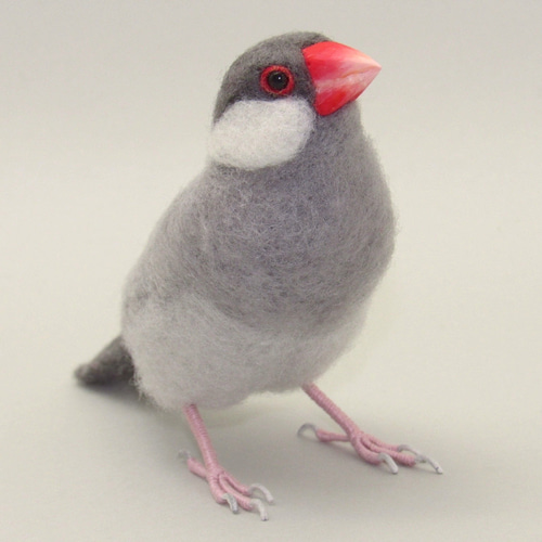 laru 羊毛フェルト　鳥 羊毛フェルトでセキセイインコを作ってみました。/ Make a