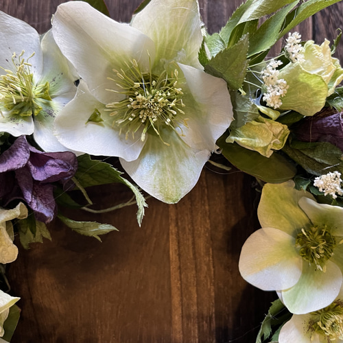 クリスマスローズ リース リース Couronne♡mignonne 通販 17453272