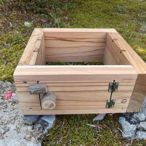 日本みつばち用 飼育箱 点検しやすい 重箱式巣箱 観察窓3窓付 杉 日本みつばち用 飼育箱 点検しやすい 重箱式巣箱 観察窓3窓付 杉