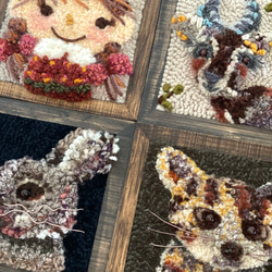 【受注制作】お写真から作る作品〈毛糸 刺繍糸 アート 壁掛け 壁飾り 飾り絵 絵 インテリア 人物 家族 子供〉 12枚目の画像