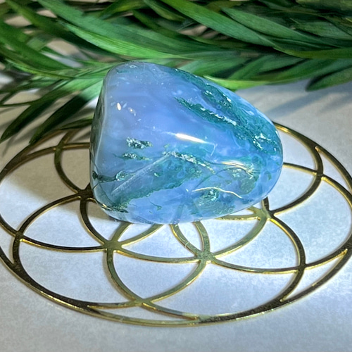 ブルーマウンテンジャスパー 鉱物 原石 模様石 宝石 美術 ブルー