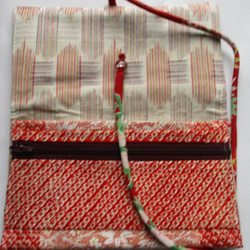 ７６６７　絞りと花柄の着物で作った和風財布・ポーチ　＃送料無料 7枚目の画像