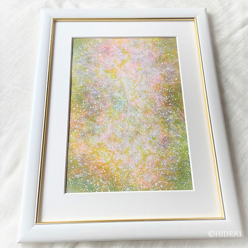 A-46/24】抽象画 動物画 金魚アクリル画 原画 絵画 現代アート