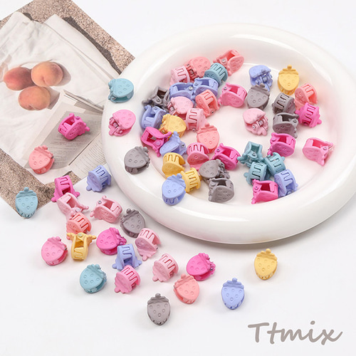 TH1263 60個 MINIバンスクリップ アクリルヘアクリップ ミックスカラー