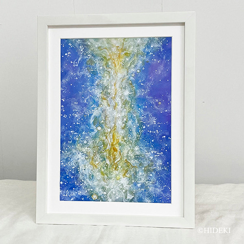 ヒーリングアート原画『Pillar of Your Light』 絵画 HIDEKI