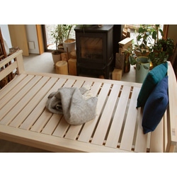 紀州檜（ひのき）のソファーベッド《受注生産》ひのき家具MIHAMA　職人が作る天然木の家具 4枚目の画像