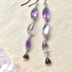 スーパーセブンのロングピアス✩.*˚イヤリング✩.*˚天然石