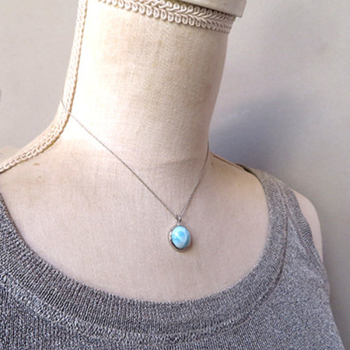 ラリマー ネックレス 天然石 ペンダント シルバー925 ギフト