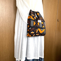 アフリカ布　ミニバック★普段使いできるエコバッグ　アフリカン 4枚目の画像