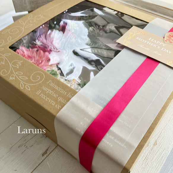 玄関に掛けたい桜のリース　ミモザとラナンと桜のスプリングリース25〜26センチ直径 スプリングリース 14枚目の画像