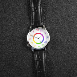 逆時針手錶 彩虹羅馬數字 全球免運 第4張的照片