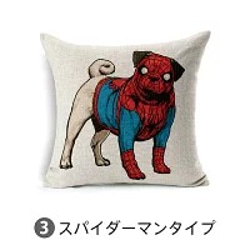 選べる６種類クッションカバーマーベル MARVEL 風 アメコミデザイン スパイダーマンタイプ 2枚目の画像