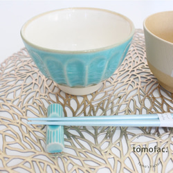 hoshi 様　専用　花しのぎ　茶碗　箸置き　箸　セット　　【tomofac】 2枚目の画像