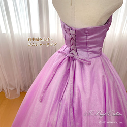 カラードレス 結婚式 演奏会　Aラインウェディングドレス 7号9号11号13号 紫 黄色23550 8枚目の画像
