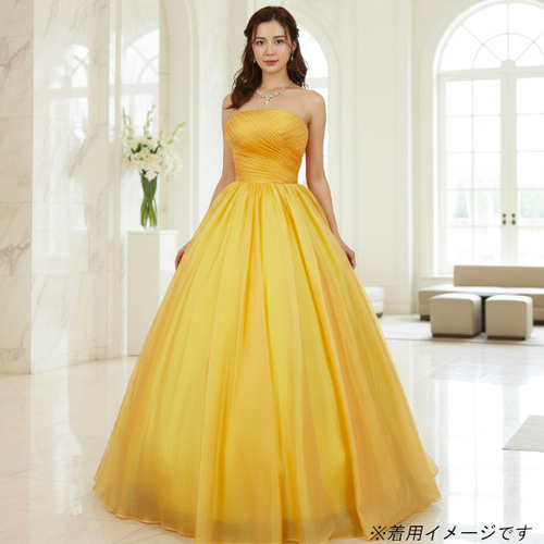 カラードレス 黄色 紫 結婚式 演奏会ドレス 舞台衣装 ロングドレス