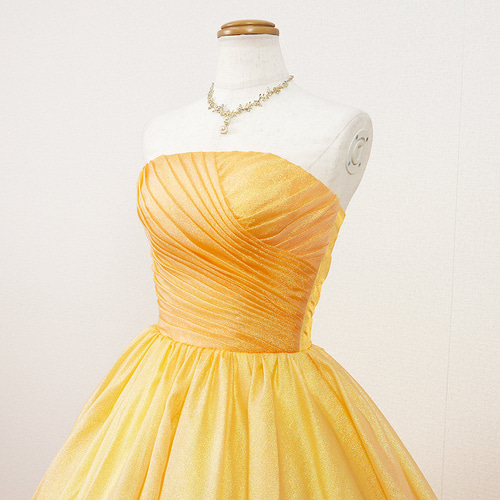 カラードレス（ウエディング）黄色9号サイズ（グレース）231