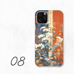 花朵日式圖案現代花卉圖案優雅智慧型手機保護殼相容於所有型號後背式硬殼 NLFT-HARD-a234 第10張的照片