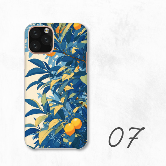 時尚圖案設計橙色植物智慧型手機保護殼相容於所有型號後背式硬殼NLFT-HARD-a236 第9張的照片