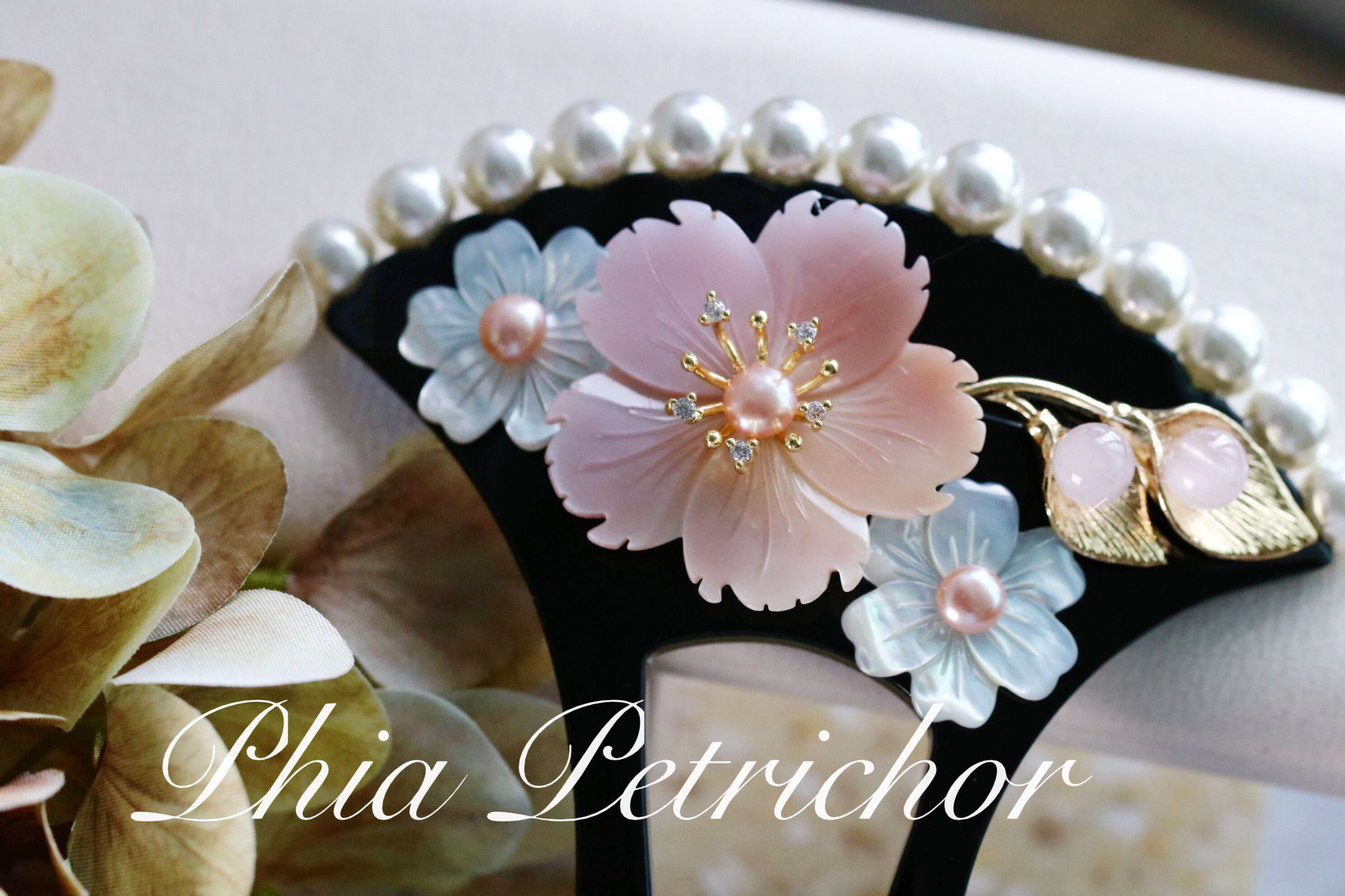 簪 和 K24GP 桜 かんざし バチ型 パール 簪 着物 髪飾り 留袖 着物 成人式 結婚式 卒業式