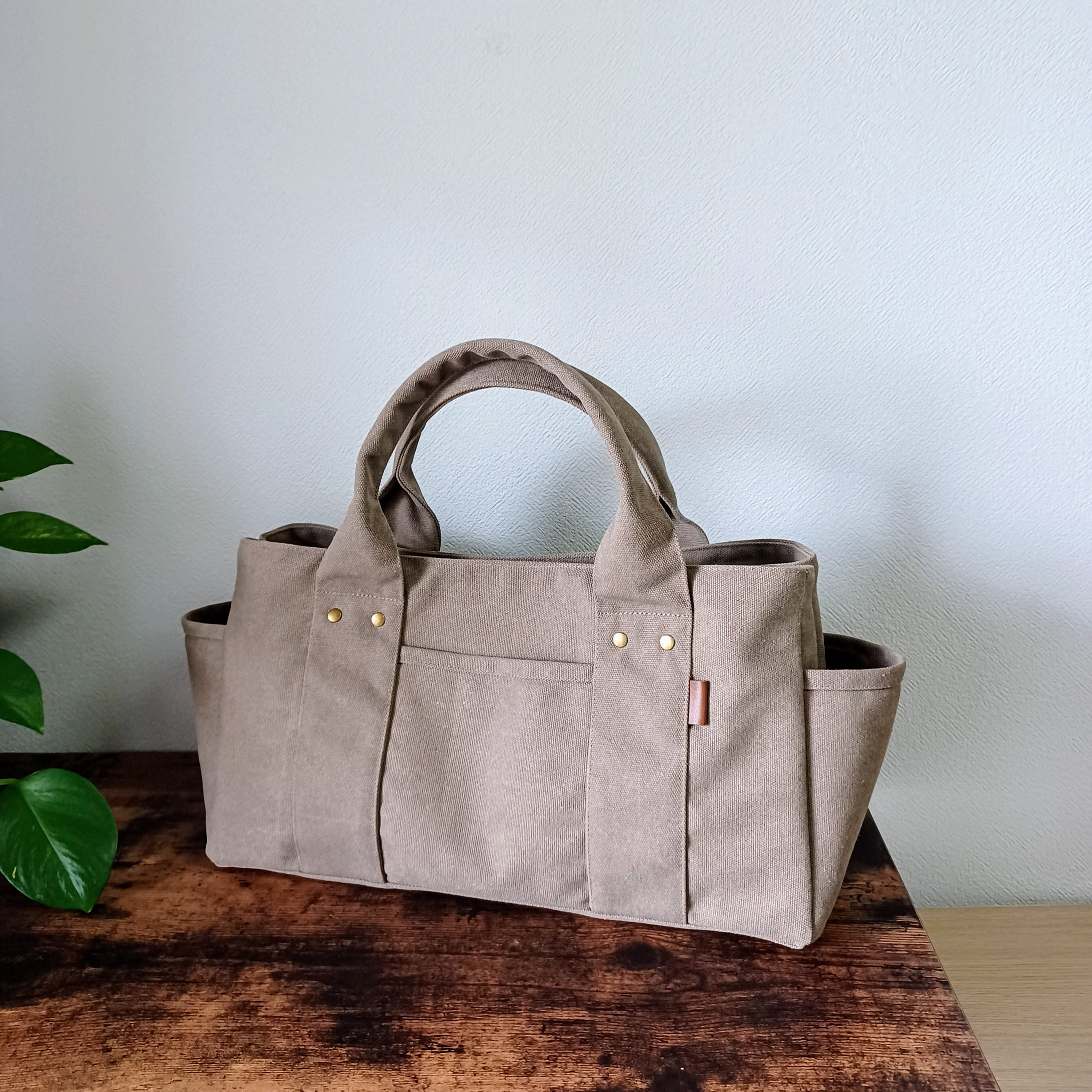 ハンドメイド、トートバック、ヴィンテージ、ラウンド、big丸い